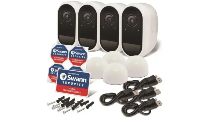 Swann 4-Pack 1080p Bezprzewodowa zewnętrzna kamera do monitoringu – biała